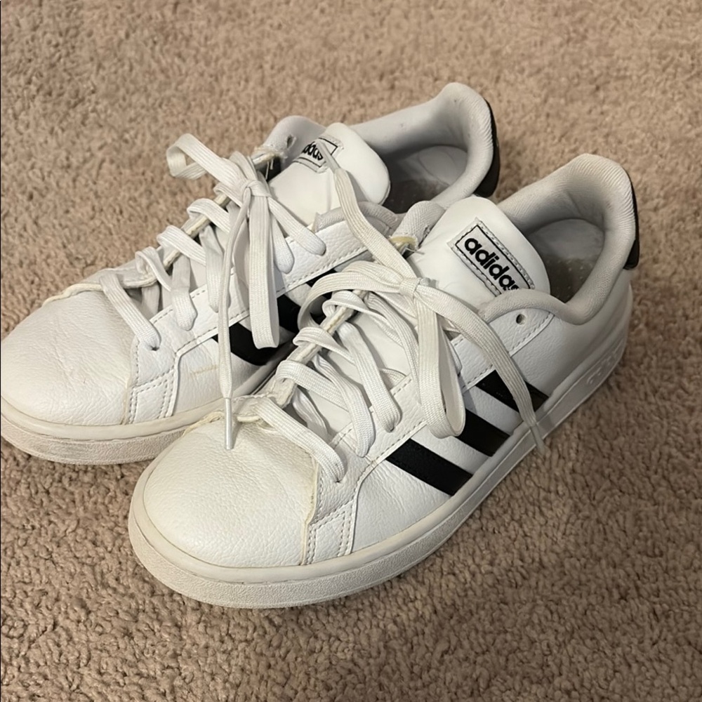 Adidas Classic White and Black Sneakers